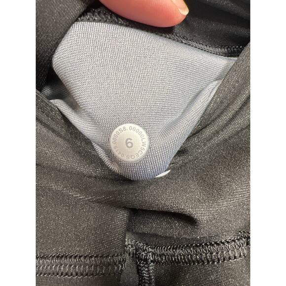 Lululemon Mapped Out High Rise Tight Black Glacier Grey Women's 6 Sense Knit - Picture 7 of 10